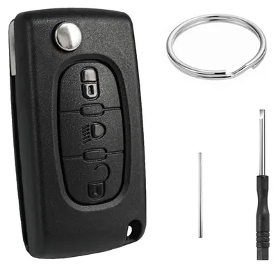 Immagine prodotto di Custodia per chiave auto a 3 pulsanti, modello CE0536 HU83, compatibile con Citroën e Peugeot