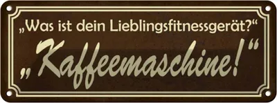 Obrázok produktu pre vianmo Kovový Nástenný nápis 27x10 cm Lieblingsgerät Kaffemaschine