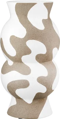 Produktbild von GILDE Vase rund Areno beige, weiß H. 35 cm, 58543