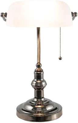 Produktbild von Clayre & Eef Schreibtischlampe Bankerslampe 27x23x42 cm Weiß Eisen