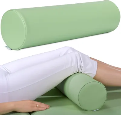 Obrázek produktu pro Habys polohovací role plná role polohovací polštář krční role | kolenní role pro masáže a terapii fitness role | 15x60cm | vinyl flex | zelená