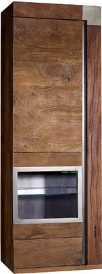 Produktbild von MASSIVMOEBEL24.DE Hängevitrine Mango 48x35x142 braun lackiert Amsterdam #12