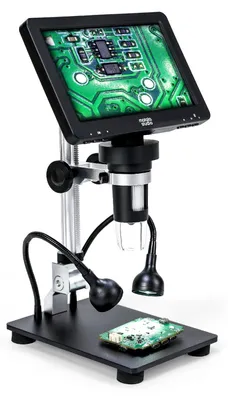 Digitale Mikroskop 7'' IPS, 1200x, 1080P, 10 LED, für Kinder & Erwachsene