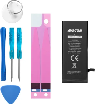 Obrázok produktu pre AVACOM GSAP-IPH6-HC2200, Batérie, Apple, Modely: A1549 A1586 A1589 iPhone 6, Čierna, Lithium-ion (Li-ion), 2200 mAh
