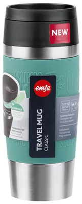 Produktbild von EMSA Travel Mug Classic , Edelstahl, Blau, Silikon, Edelstahl, Polypropylen (PP), 36 ml, 8,3 cm, 200 mm
