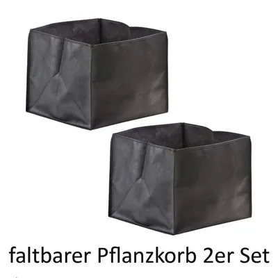 Produktbild von HEISSNER TZ131-00, Pflanzenkorb, Schwarz, Kunststoff, 2 Stück(e), 180 mm, 180 mm