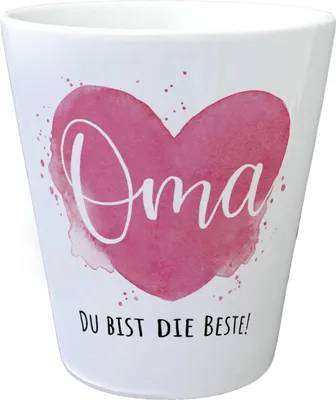 Produktbild von Beste Oma Blumentopf mit Spruch Oma Du bist die Beste