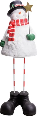 Produktbild von TrendLine Dekofigur Schneemann 120 x 42,5 cm weiß-rot