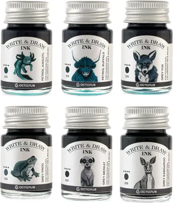 Produktbild von Write and Draw Ink Set MOUNTAIN, Schreib- und Zeichentusche, 6 x 10 ml