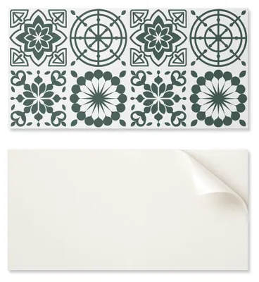 Immagine prodotto di Pannello in vinile autoadesivo con stampa, ideale per il soggiorno, dimensioni 120 x 60 cm, con motivi floreali e geometrici