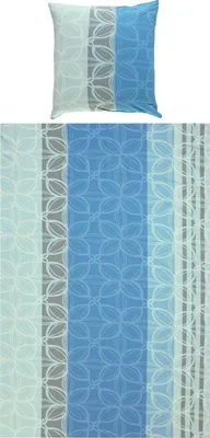 Produktbild von Erwin Müller Bettwäsche blau-grau 1x 135x200 cm + 1x 80x80 cm