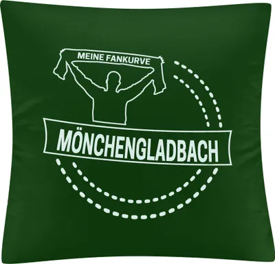 Produktbild von multifanshop Kissenbezug - Mönchengladbach - Meine Fankurve, grün, Größe one size