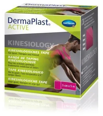 Immagine prodotto di Nastro kinesiologico attivo Dermaplast 5 cmx5 m rosa 1 pz