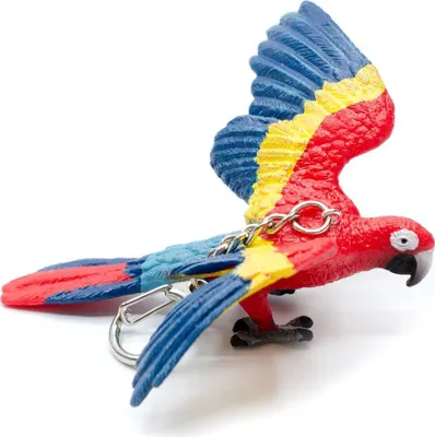 Produktbild von Ara Papagei Schlüsselanhänger Miniblings Anhänger Schlüsselring Vogel rot