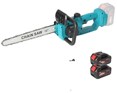 Obrázek produktu pro Elektrická řetězová pila, bezuhlíkový motor, bezdrátový provoz, 2 baterie, zástrčka typu EU