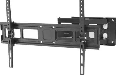 A black TV wall mount is shown against a white background.