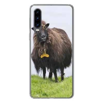 Produktbild von MuchoWow® Handyhülle Schutzhülle Hülle für Huawei P30 Schafe - Braun - Meer Silikon Softcase Handy Hülle - Kartenbesitzer
