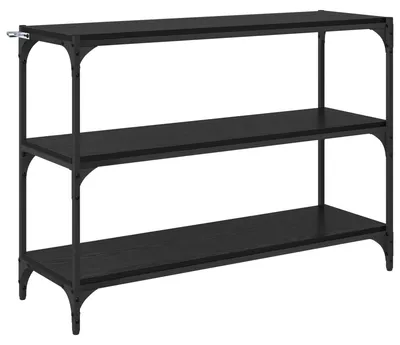 Produktbild von vidaXL Bücherregal Schwarz Eichen-Optik 100 x 33 x 70,5 cm
