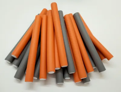Produktbild von Papilotten Flex-Wickler-Set grau + orange Ø ca. 15-16/17-18 mm - (24 Stck.) (von deutschem Friseurbedarf-Fachhändler!)