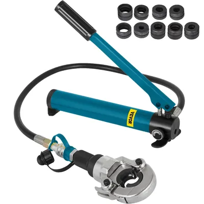 Zdjęcie produktu dla Hydrauliczne narzędzie do zaciskania, siła nacisku 6 ton, głowica obrotowa 360°, szczypce do zaciskania rur z wymiennymi szczękami