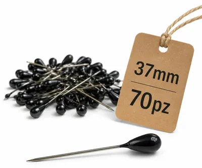 Steckspelden mit farbigen Köpfen, 37 mm, 120 Stück