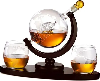 Produktbild von Whiskey Karaf Glas Set für Bourbon und Wodka