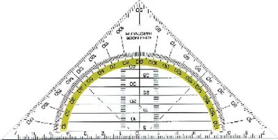 Obrázek produktu pro KOH Geotriangl 45° 14 cm Pravítko a úhloměr