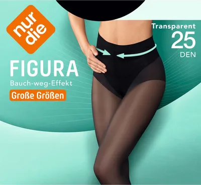 Produktbild von NUR DIE Feinstrumpfhose Figura Große Größen 25 DEN - mandel - 48-52