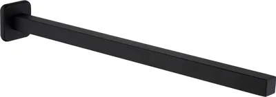 Produktbild von Badhanddoekhalter einarmig für Badezimmer, 40cm schwarz, quadratischer Badhanddoekhalter aus Edelstahl, MUURMONTAGE
