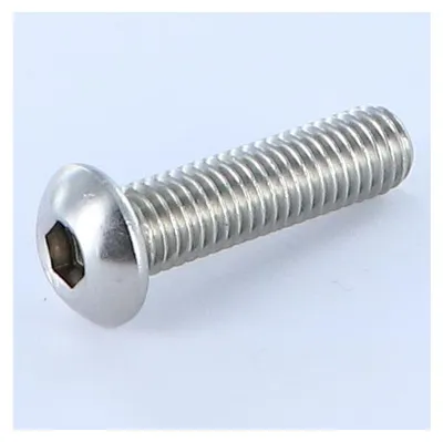 Produktbild von Metallschrauben Flachrundschraube mit Innensechskant M6X30 Gesamtgewinde Schraubenschlüssel 4 Edelstahl A4