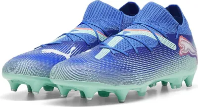 Produktbild von Puma Future 7 Pro MxSG Fußballschuhe Unisex blau weiß electric peppermint Gr 42,5
