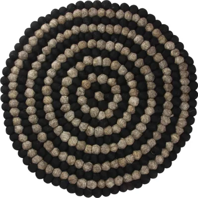 Produktbild von Filzuntersetzer - Filzmatte - Untersetzer - schwarz - rund - ca. 50 cm