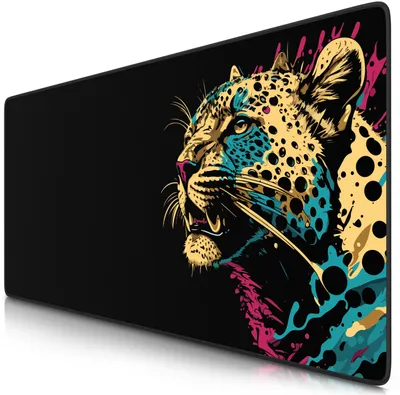 Image de Tapis de souris gaming Titanwolf XXL, 900 x 400 x 3 mm, sous-main, lavable, dos antidérapant, vitesse & précision, Colour Panther