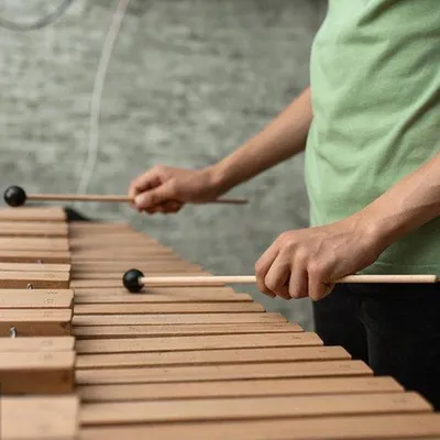Productafbeelding van Xylofoon Mallets - Percussie Stokken - Muziek Maken - Helder Geluid - 42 cm - Houtkleur