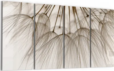 Produktbild von DEQORI Glasbild Echtglas 4x30x60 cm 'Pusteblumenpoesie' Wandbilder XXL groß