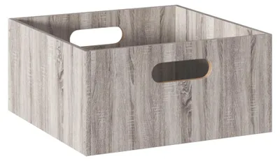 Obrázek produktu pro Box / Krabice do regálu 31x15cm dřevěný šedý