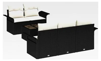 Produktbild von Poly Rattan Garten-Sofa-Set: Modernes Design, UV-beständig, für Terrassen und Garten - Outdoor-Möbel