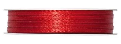 Produktbild von Satinband, Schleifenband, Dekoband 3mm, rot, 50m Rolle (1m=0,10 EUR) Halbach