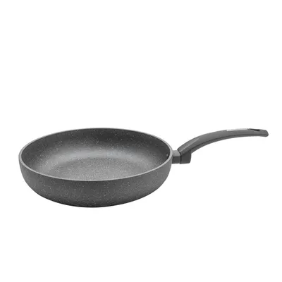 Produktbild von FLORINA - Bratpfanne aus Aluminium LAVA STONE | 28 cm Durchmesser | Tiefe Pfanne Induktion | Antihaftbeschichtet Universalpfanne | Geeignet für Induktionsherd, Gasherd und Elektroherd (Grau)