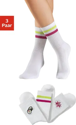 Produktbild von LASCANA Tennissocken 3 -teilig 3x weiß Größe 39/42