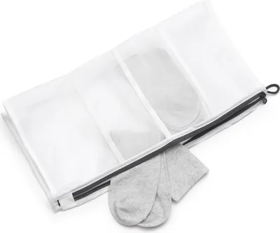 Obrázek produktu pro Prací sáček na ponožky, bílá / šedý zip