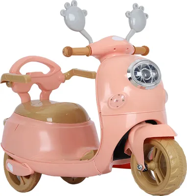 Zdjęcie produktu dla Dziecięcy motocykl elektryczny trójkołowy 3-kołowy samochodzik dla dzieci chłopców dziewczynek różowy