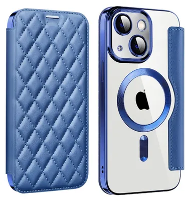 Produktbild von Für Apple iPhone 15 360 Grad Full Body Magsafe RFID Anti Datenklau Kunst Leder Hülle Tasche Smart Cover
