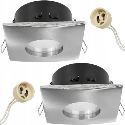 Produktbild von Decorya Quadratische Einbauleuchte 2er-Set GU10 Silber