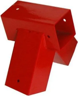 Produktbild von Wippchen-Shop Schaukelverbinder Kantholz 90/90mm, 90° Vierkantpfosten Rohrverbinder Rot NEU
