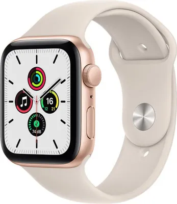 Produktbild von Apple WATCH SE 40mm GPS Aluminiumgehäuse Gold Sportarmband Polarstern