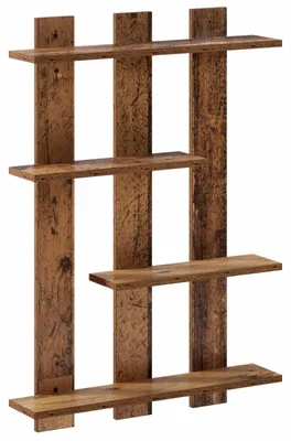 Immagine prodotto di Mensola a parete in legno massello, dimensioni 61 x 13,5 x 88 cm, materiale: legno
