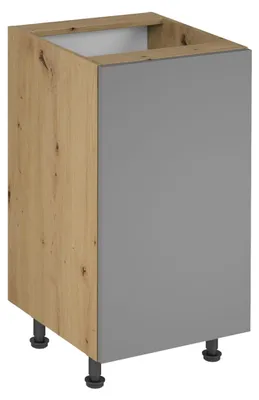 Image de Meuble bas VALEN à une porte - largeur 45 cm, chêne artisanal / gris-beige