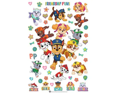 Obrázek produktu pro Samolepka na zeď Paw Patrol Kamarádi 45x65 cm