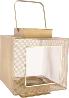 Produktbild von Dijk Metalllaterne goldfarben 22 x 22 x 38 cm